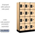12" Wide Four Tier Designer Wood Locker - 3 Wide - 5 Feet High - 18" Deep by Salsbury - Image 27