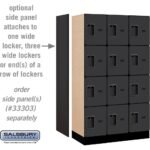 12" Wide Four Tier Designer Wood Locker - 3 Wide - 5 Feet High - 18" Deep by Salsbury - Image 31
