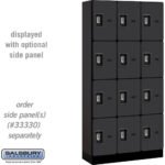 12" Wide Four Tier Designer Wood Locker - 3 Wide - 6 Feet High - 15" Deep by Salsbury - Image 5