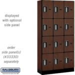12" Wide Four Tier Designer Wood Locker - 3 Wide - 6 Feet High - 15" Deep by Salsbury - Image 24