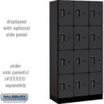 12" Wide Four Tier Designer Wood Locker - 3 Wide - 6 Feet High - 18" Deep by Salsbury - Image 2