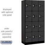 12" Wide Four Tier Designer Wood Locker - 3 Wide - 6 Feet High - 18" Deep by Salsbury - Image 5