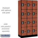 12" Wide Four Tier Designer Wood Locker - 3 Wide - 6 Feet High - 18" Deep by Salsbury - Image 14