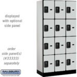 12" Wide Four Tier Designer Wood Locker - 3 Wide - 6 Feet High - 18" Deep by Salsbury - Image 18