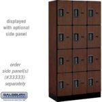 12" Wide Four Tier Designer Wood Locker - 3 Wide - 6 Feet High - 18" Deep by Salsbury - Image 22