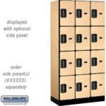 12" Wide Four Tier Designer Wood Locker - 3 Wide - 6 Feet High - 18" Deep by Salsbury - Image 27