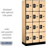 12" Wide Four Tier Designer Wood Locker - 3 Wide - 6 Feet High - 18" Deep by Salsbury - Image 30
