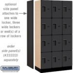 12" Wide Four Tier Designer Wood Locker - 3 Wide - 6 Feet High - 18" Deep by Salsbury - Image 31