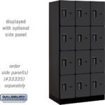 12" Wide Four Tier Designer Wood Locker - 3 Wide - 6 Feet High - 21" Deep by Salsbury - Image 2