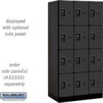 12" Wide Four Tier Designer Wood Locker - 3 Wide - 6 Feet High - 21" Deep by Salsbury - Image 3