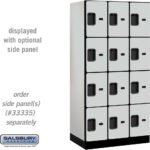 12" Wide Four Tier Designer Wood Locker - 3 Wide - 6 Feet High - 21" Deep by Salsbury - Image 16