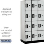 12" Wide Four Tier Designer Wood Locker - 3 Wide - 6 Feet High - 21" Deep by Salsbury - Image 19