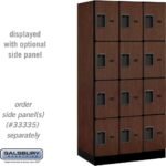 12" Wide Four Tier Designer Wood Locker - 3 Wide - 6 Feet High - 21" Deep by Salsbury - Image 21