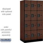 12" Wide Four Tier Designer Wood Locker - 3 Wide - 6 Feet High - 21" Deep by Salsbury - Image 22