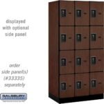 12" Wide Four Tier Designer Wood Locker - 3 Wide - 6 Feet High - 21" Deep by Salsbury - Image 23