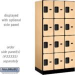12" Wide Four Tier Designer Wood Locker - 3 Wide - 6 Feet High - 21" Deep by Salsbury - Image 26