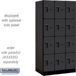 12" Wide Four Tier Designer Wood Locker - 3 Wide - 6 Feet High - 21" Deep by Salsbury