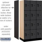 12" Wide Four Tier Designer Wood Locker - 3 Wide - 6 Feet High - 21" Deep by Salsbury - Image 31