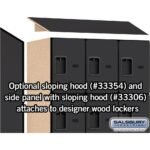 12" Wide Four Tier Designer Wood Locker - 3 Wide - 6 Feet High - 21" Deep by Salsbury - Image 35