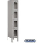 12" Wide Four Tier See-Through Metal Locker - 1 Wide - 5 Feet High - 12" Deep by Salsbury - Image 4