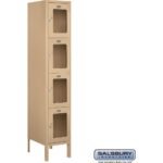 12" Wide Four Tier See-Through Metal Locker - 1 Wide - 5 Feet High - 15" Deep by Salsbury - Image 5