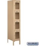 12" Wide Four Tier See-Through Metal Locker - 1 Wide - 5 Feet High - 18" Deep by Salsbury - Image 6