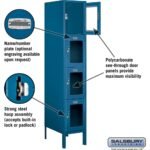 12" Wide Four Tier See-Through Metal Locker - 1 Wide - 5 Feet High - 18" Deep by Salsbury - Image 7