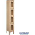 12" Wide Four Tier See-Through Metal Locker - 1 Wide - 6 Feet High - 12" Deep by Salsbury - Image 6