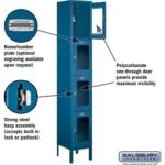 12" Wide Four Tier See-Through Metal Locker - 1 Wide - 6 Feet High - 12" Deep by Salsbury - Image 7