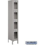 12" Wide Four Tier See-Through Metal Locker - 1 Wide - 6 Feet High - 15" Deep by Salsbury - Image 4