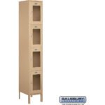 12" Wide Four Tier See-Through Metal Locker - 1 Wide - 6 Feet High - 15" Deep by Salsbury - Image 5