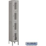 12" Wide Four Tier Vented Metal Locker - 1 Wide - 6 Feet High - 15" Deep by Salsbury - Image 4