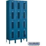 12" Wide Four Tier Vented Metal Locker - 3 Wide - 6 Feet High - 12" Deep by Salsbury - Image 2