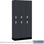 12" Wide Premier Wood Locker - Double Tier-3 Wide - 6 Feet High - 15" Deep by Salsbury - Image 12