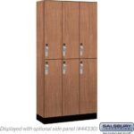 12" Wide Premier Wood Locker - Double Tier-3 Wide - 6 Feet High - 15" Deep by Salsbury - Image 16