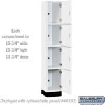12" Wide Premier Wood Locker - Four Tier-1 Wide - 6 Feet High - 15" Deep by Salsbury - Image 38