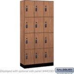 12" Wide Premier Wood Locker - Four Tier-3 Wide - 6 Feet High - 15" Deep by Salsbury - Image 15