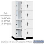 12" Wide Premier Wood Locker - Four Tier-3 Wide - 6 Feet High - 21" Deep by Salsbury - Image 38