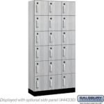 12" Wide Premier Wood Locker - Six Tier Box Style-3 Wide - 6 Feet High - 15" Deep by Salsbury - Image 2