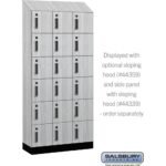 12" Wide Premier Wood Locker - Six Tier Box Style-3 Wide - 6 Feet High - 15" Deep by Salsbury - Image 42