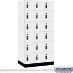12" Wide Premier Wood Locker - Six Tier Box Style-3 Wide - 6 Feet High - 21" Deep by Salsbury - Image 3