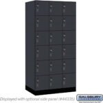 12" Wide Premier Wood Locker - Six Tier Box Style-3 Wide - 6 Feet High - 21" Deep by Salsbury - Image 7