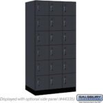 12" Wide Premier Wood Locker - Six Tier Box Style-3 Wide - 6 Feet High - 21" Deep by Salsbury - Image 9