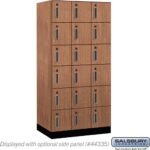 12" Wide Premier Wood Locker - Six Tier Box Style-3 Wide - 6 Feet High - 21" Deep by Salsbury - Image 14