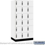 12" Wide Premier Wood Locker - Six Tier Box Style-3 Wide - 6 Feet High - 21" Deep by Salsbury