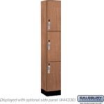 12" Wide Premier Wood Locker - Triple Tier-1 Wide - 6 Feet High - 15" Deep by Salsbury - Image 16