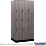 12" Wide Premier Wood Locker - Triple Tier-3 Wide - 6 Feet High - 21" Deep by Salsbury - Image 25