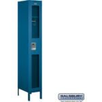 12" Wide Single Tier See-Through Metal Locker - 1 Wide - 6 Feet High - 18" Deep by Salsbury