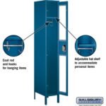 12" Wide Single Tier See-Through Metal Locker - 1 Wide - 6 Feet High - 18" Deep by Salsbury - Image 8