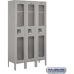 12" Wide Single Tier See-Through Metal Locker - 3 Wide - 5 Feet High - 12" Deep by Salsbury - Image 4